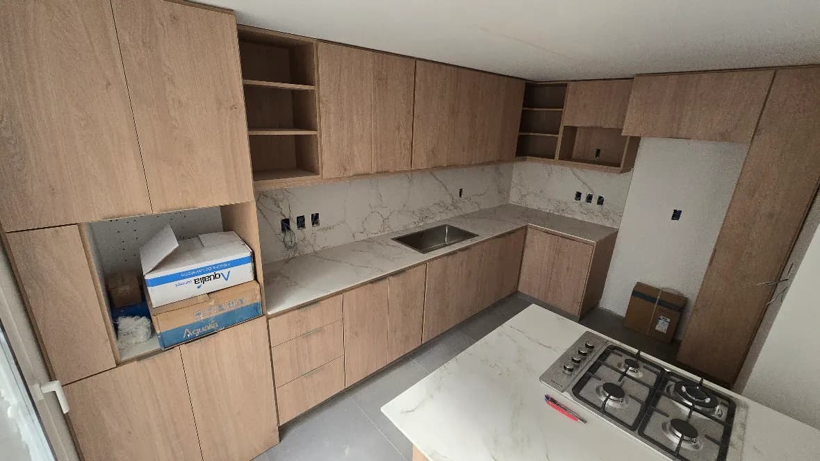 Amueblamiento de Cocina "Nordic Island" - Serie Wood Texture